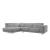 Vigo Polyester Fabric Left Arm Chaise Facing Sectional Sofa