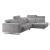 Vigo Polyester Fabric Customizable Sectional Sofa