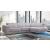Vigo Polyester Fabric Right Arm Chaise Facing Sectional Sofa