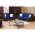 Virginia Fabric/Leatherette Storage Sleeper Loveseat