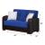 Virginia Fabric/Leatherette Storage Sleeper Living Room Set