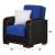 Virginia Fabric/Leatherette Storage Sleeper Living Room Set