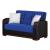 Virginia Fabric/Leatherette Storage Sleeper Loveseat
