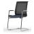 Eva Visitor Chair w/Black Plastic Body & Chromed Steel Base w/Armrests (Black Plastic Top)