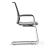 Eva Visitor Chair w/Black Plastic Body & Chromed Steel Base w/Armrests (Black Plastic Top)