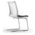 Eva Visitor Chair w/White Plastic Body & Chromed Steel Base