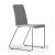 Moon 3pc Stackable Conference Chairs w/Powder Coated Wire Steel Frame 