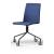 Moon Visitor Chair w/Swivel Powder-coated Wire Steel Base & Hollow Castors