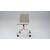 Moon Visitor Chair w/Swivel Powder-coated Wire Steel Base & Hollow Castors