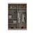Marika 59-inch 2-Door Gloss Wood Wardrobe with Mirror