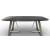 Sunshine W78.7-inch Ceramic/Metal Customizable Elliptical Dining Table