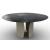 Twins W62.9-inch Ceramic/Metal Customizable Round Dining Table