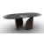 Twins W78.7-inch Ceramic/Metal Customizable Oval Dining Table