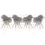 Willow Polyester Fabric Dining Chair (Set of 4)