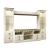 Willowton 4-Piece Coastal Entertainment Wall with Bridge - Whitewash