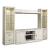 Bellaby 4-Piece Entertainment Wall with Bridge - Whitewash