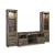 Trinell 3-Piece Rustic Fireplace Entertainment Center - Brown