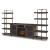 Starmore 3-Piece Fireplace Wall Unit - Brown & Gunmetal