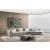 S389 Curved Fabric Sectional with Right Facing Chaise