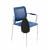 Wait Conference Chair w/Armrests, Chrome-Plated Four-Leg Steel Frame