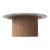 Wawa Round Marble Top Coffee Table with Slatted Wood Base