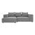 Basque Polyester Left-Arm Chaise Facing Sectional Sofa