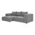 Basque Polyester Left-Arm Chaise Facing Sectional Sofa