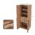 Lee Freestanding Wardrobe Closet 1.0 w/4 Shelves & 2 Drawers 