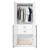 Lee Freestanding Wardrobe Closet 2.0 w/1 Hanging Rod, 1 Shelf & 2 Drawers 