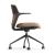 Ofy Office Visitor Swivel Chair w/Non-Adjustable Armrests, Black Frame, Castors