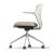 Ofy Office Visitor Swivel Chair w/Non-Adjustable Armrests, Grey Frame, Castors