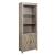 West End Wood Bunching Bookcase w/3 Open Shelves, 2 Doors & Lighting