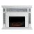 SM Mirrored Fireplace Mantle w/LED Lighting