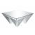 Noralie Mirrored/Faux Diamonds Square Coffee Table