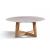 Winston Round Wood Coffee Table with Marble Top