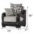Wisconsin Fabric/Vinyl Arm Chair