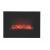 WM-FM Flush Mount Electric Fireplace w/Black Glass Surround