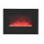 WM-FM Flush Mount Electric Fireplace w/Black Glass Surround