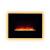 WM-FM Flush Mount Electric Fireplace w/Black Glass Surround
