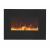 WM-FM Flush Mount Electric Fireplace w/Black Glass Surround