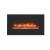 WM-FM Flush Mount Electric Fireplace w/Black Glass Surround