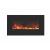 WM-FM Flush Mount Electric Fireplace w/Black Glass Surround