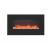 WM-FM Flush Mount Electric Fireplace w/Black Glass Surround