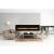 WM-FM Flush Mount Electric Fireplace w/Black Glass Surround