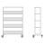 Worklab Mobile Shelving Unit w/4 Fixed Shelves & Semiopen Back