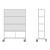 Worklab Mobile Shelving Unit w/2 Fixed Shelves, Cabinet & Metal Back Panel