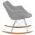 Willow Twill Polyester Fabric Rocking Chair