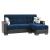Armada X Microfiber/PU Convertible L-Shaped Lounge Sectional Sofa