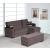 Armada X Fabric/PU Convertible L-Shaped Lounge Sectional Sofa