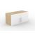 Uni Melamine Office Wall Mounted Shelf w/2 Doors